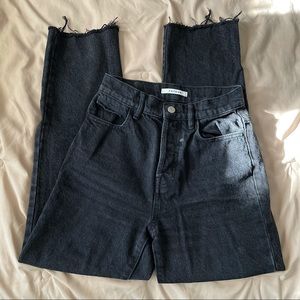 Black High-Waisted Straight Leg PacSun Jeans